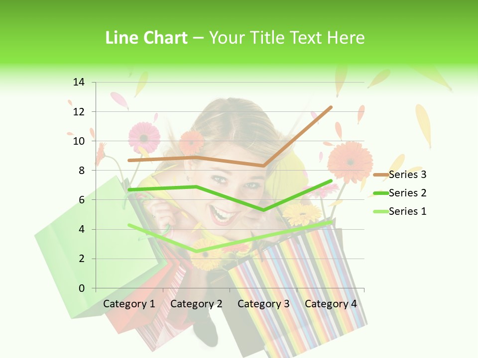 Shopping Pink Floral PowerPoint Template