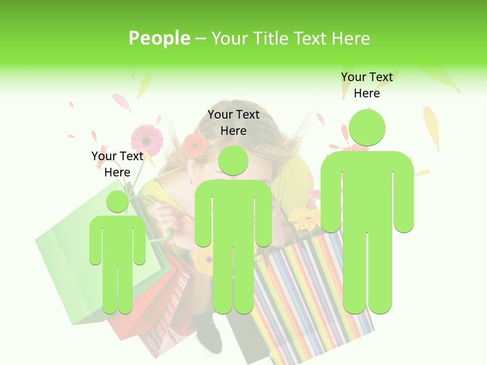 Shopping Pink Floral PowerPoint Template