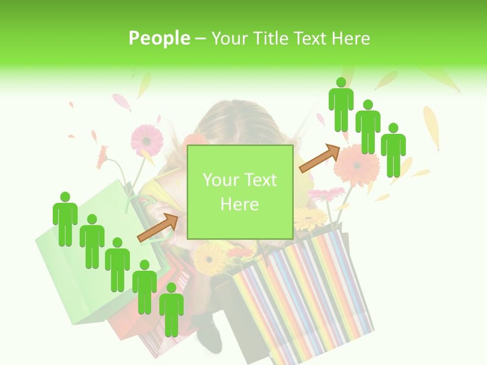 Shopping Pink Floral PowerPoint Template