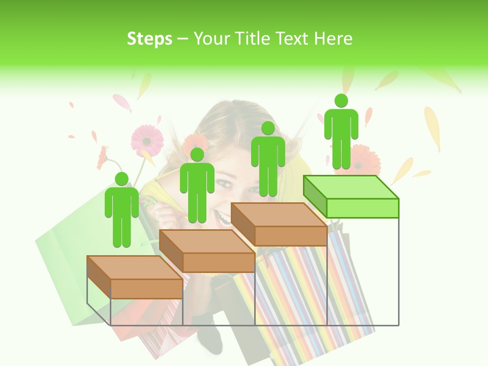 Shopping Pink Floral PowerPoint Template