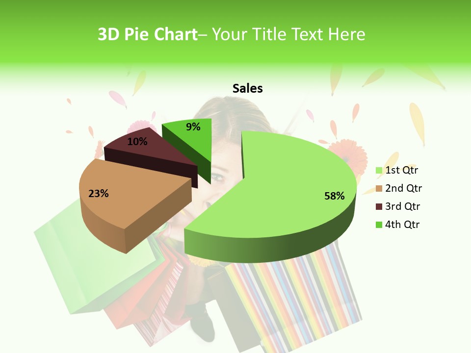 Shopping Pink Floral PowerPoint Template