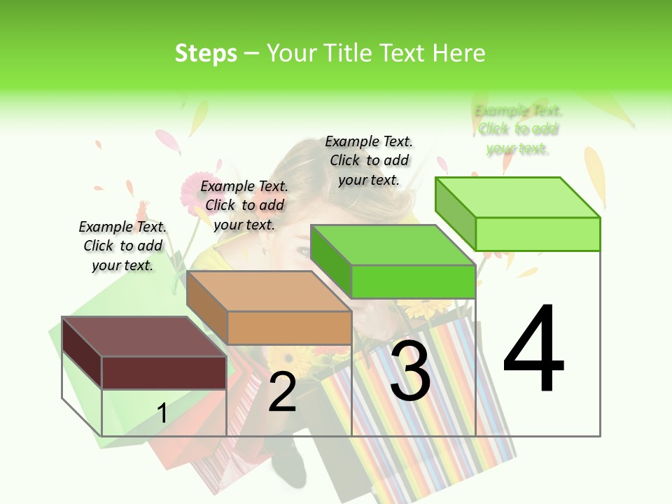 Shopping Pink Floral PowerPoint Template