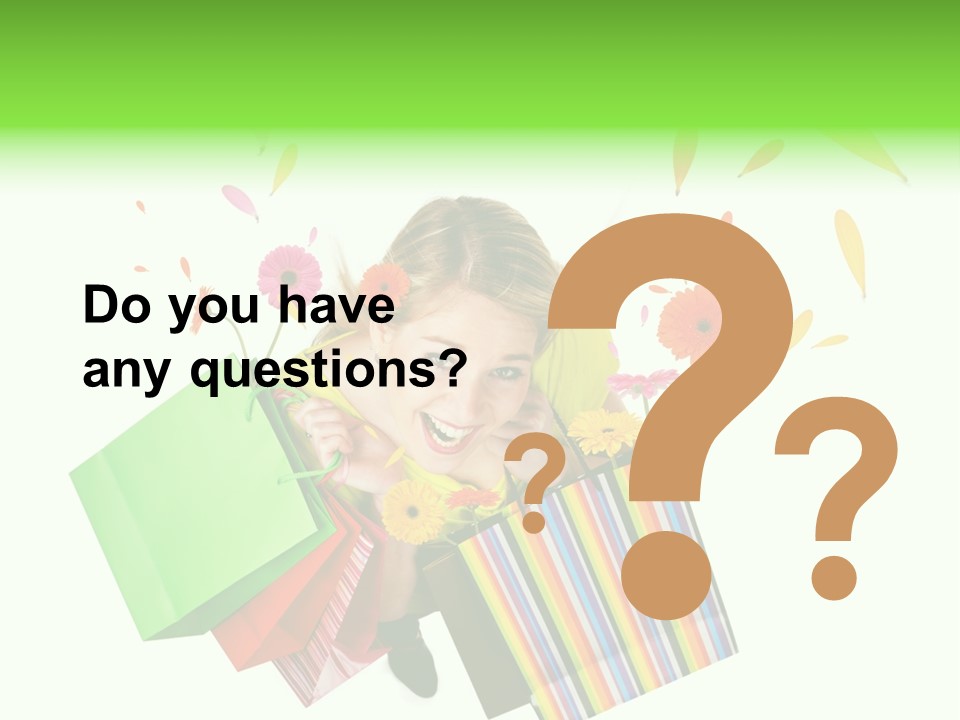 Shopping Pink Floral PowerPoint Template