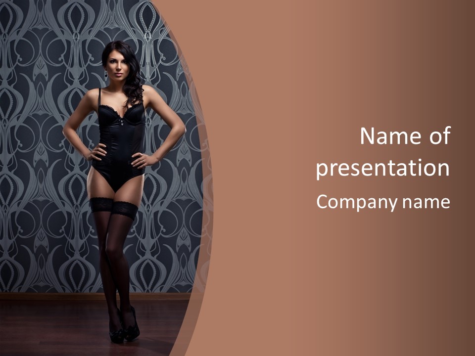 Slim Beauty Darkness PowerPoint Template