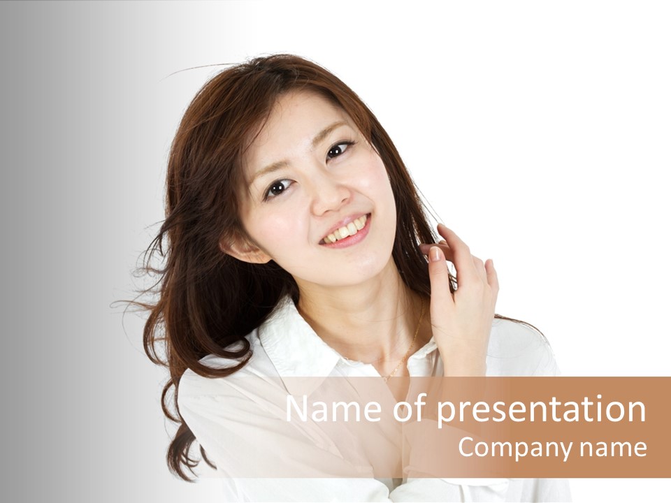 Face Female Young PowerPoint Template