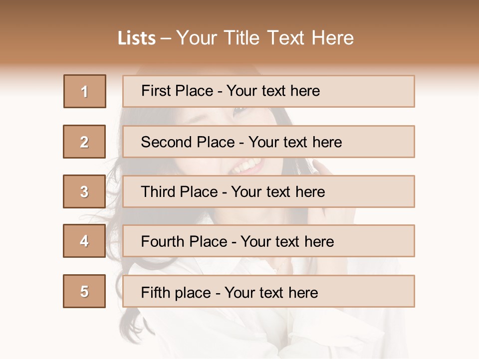Face Female Young PowerPoint Template