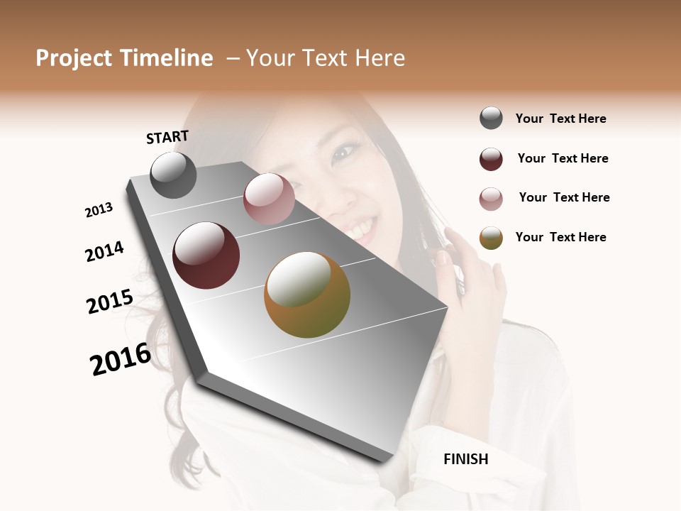 Face Female Young PowerPoint Template
