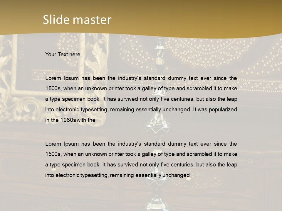 Table Nobody Decoration PowerPoint Template