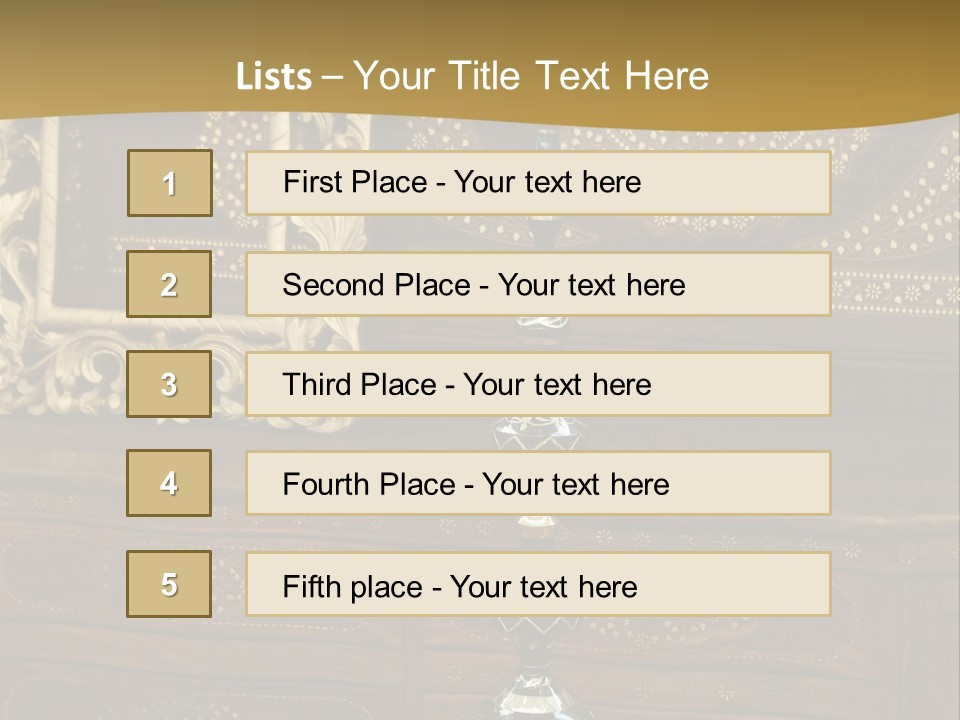 Table Nobody Decoration PowerPoint Template