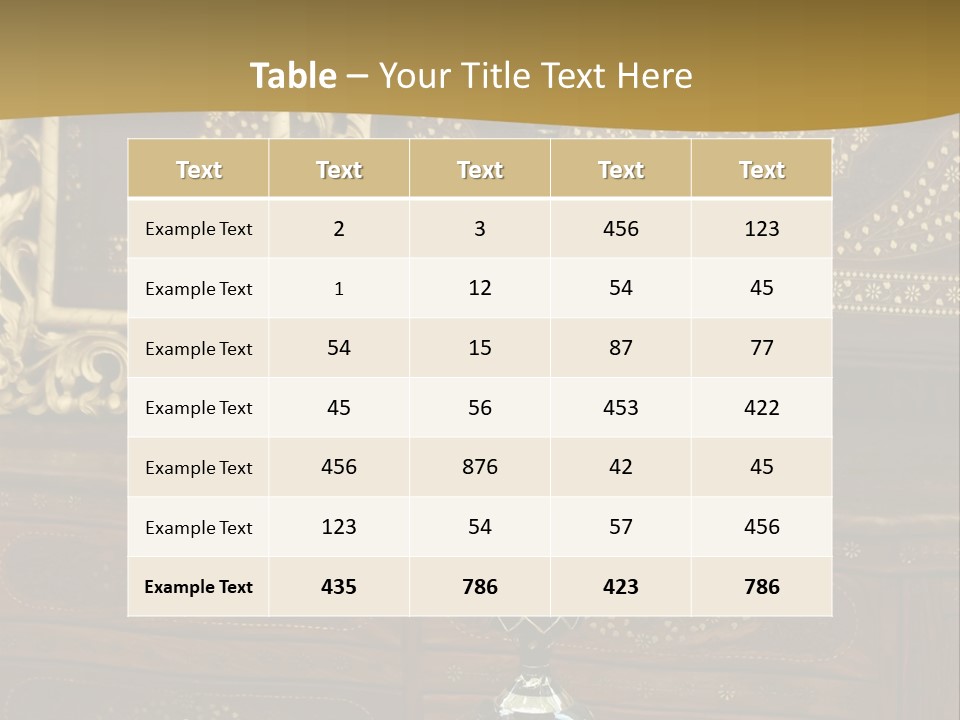 Table Nobody Decoration PowerPoint Template