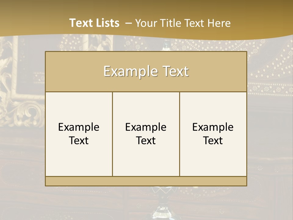 Table Nobody Decoration PowerPoint Template