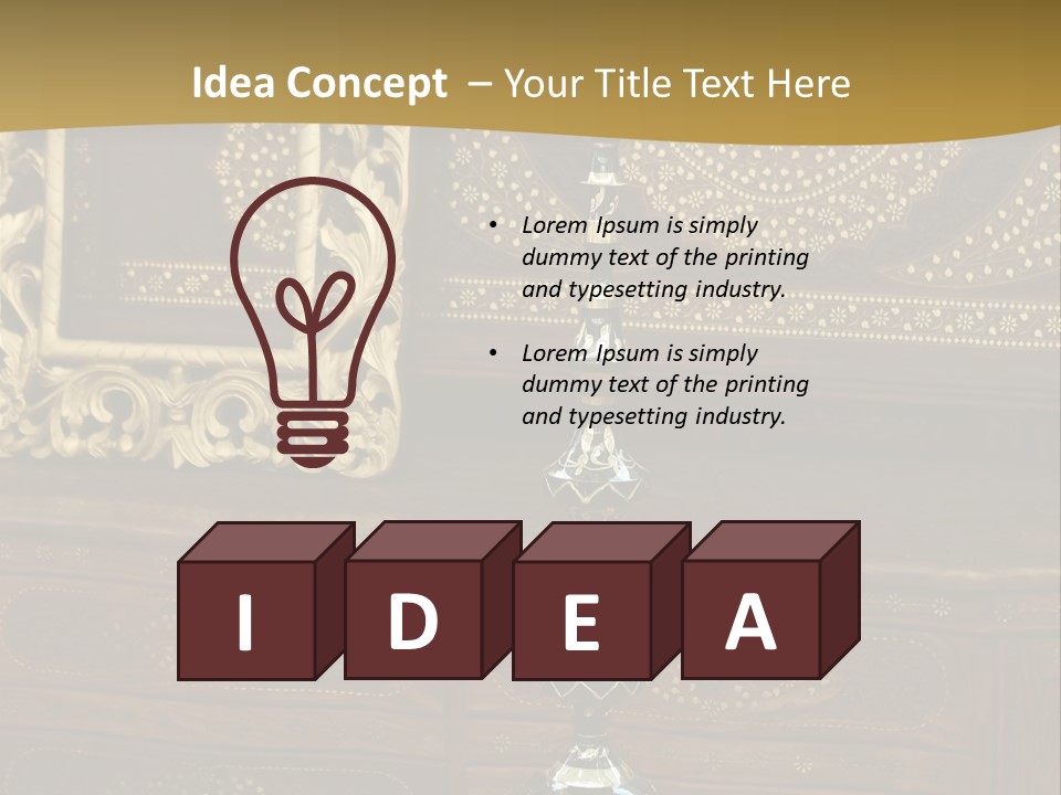 Table Nobody Decoration PowerPoint Template