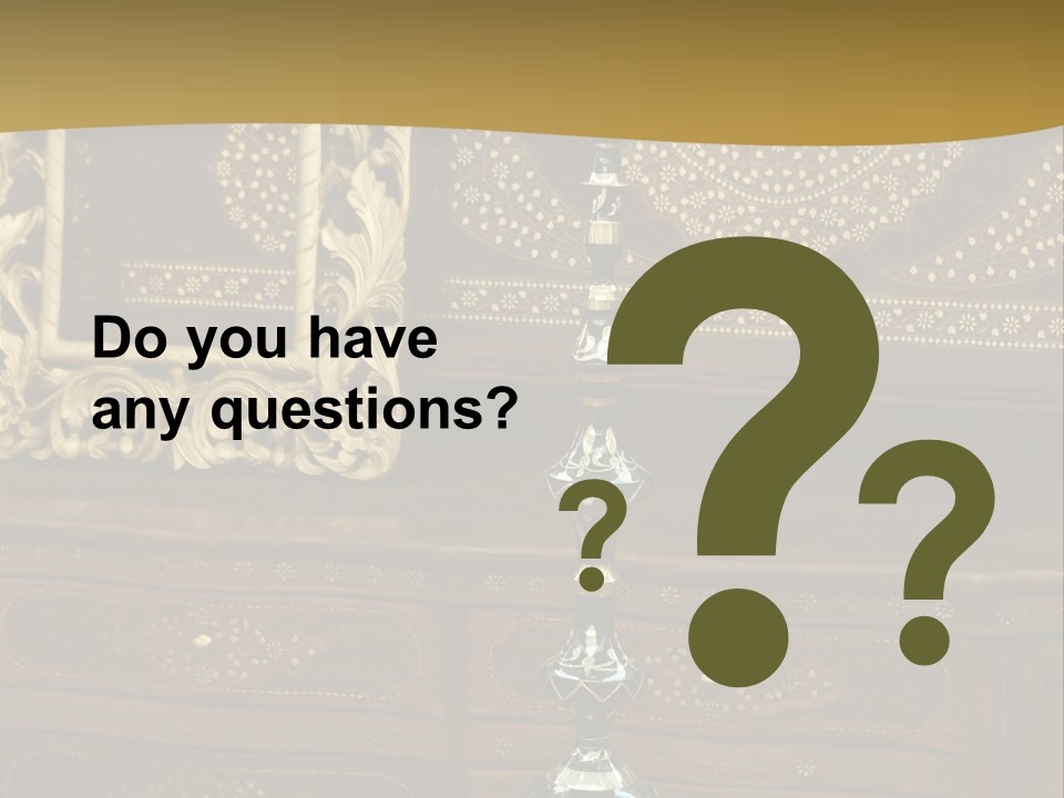 Table Nobody Decoration PowerPoint Template