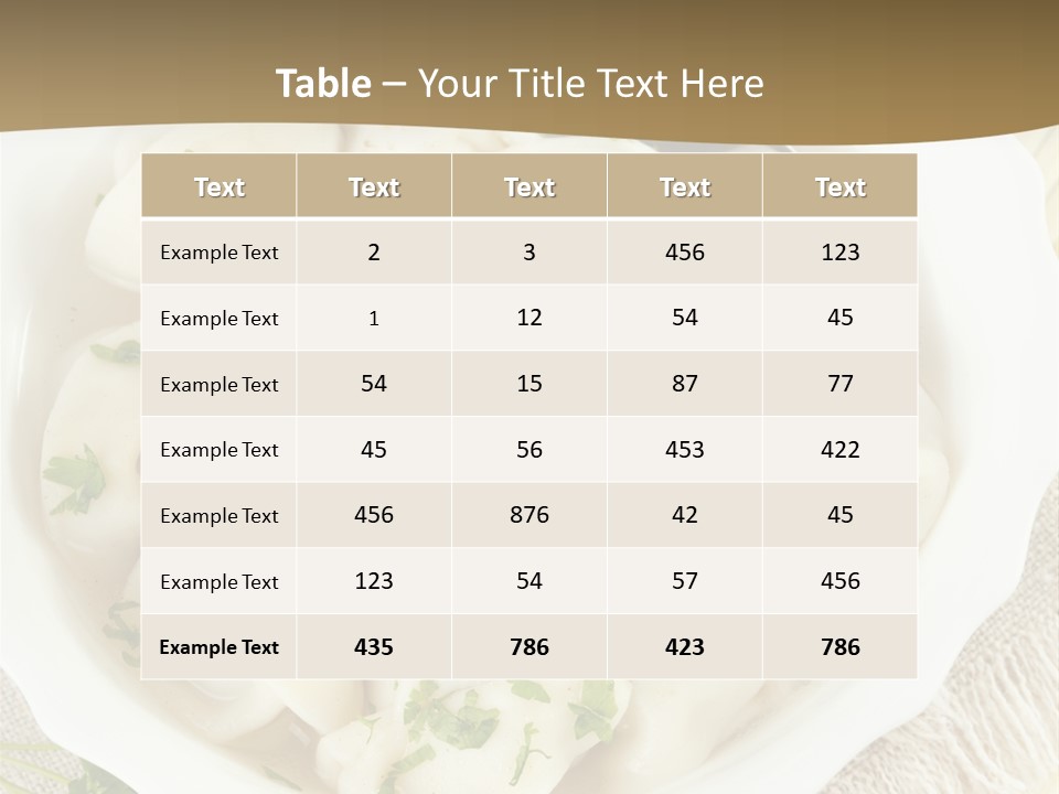 Spoon Table Broth PowerPoint Template