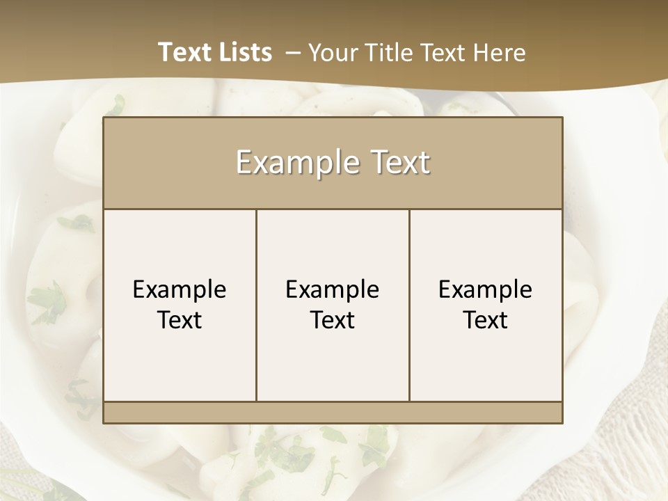 Spoon Table Broth PowerPoint Template