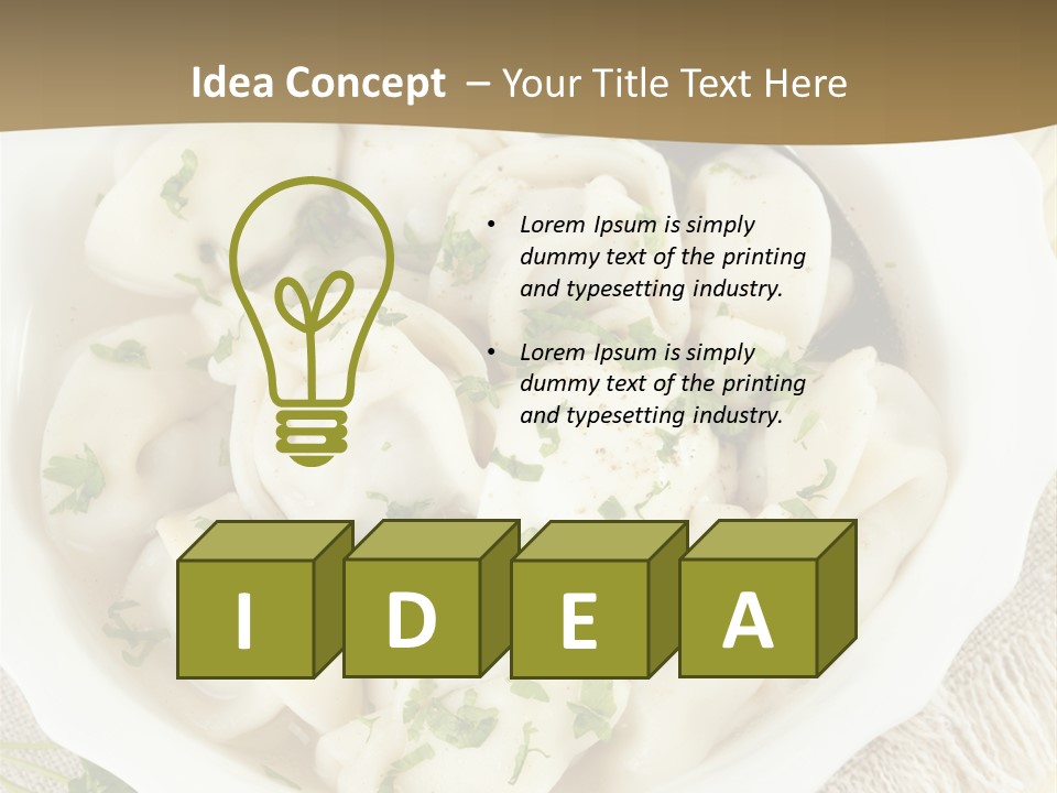 Spoon Table Broth PowerPoint Template