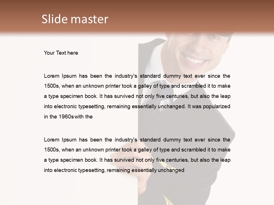 Adult Attractive Flying PowerPoint Template