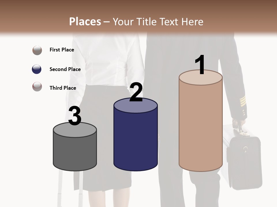 Men Stripes Baggage PowerPoint Template