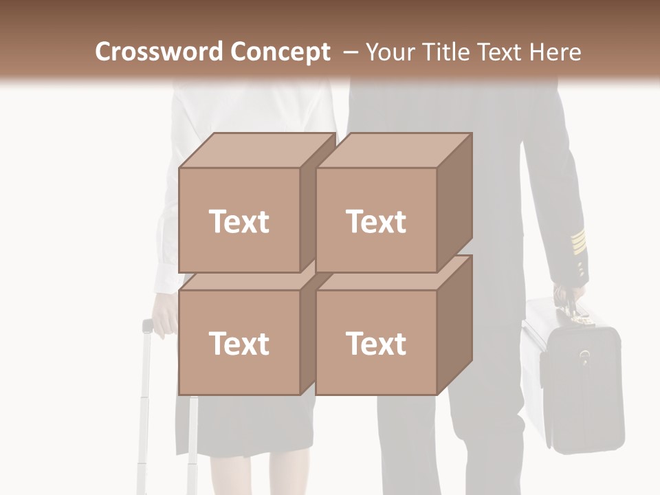 Men Stripes Baggage PowerPoint Template