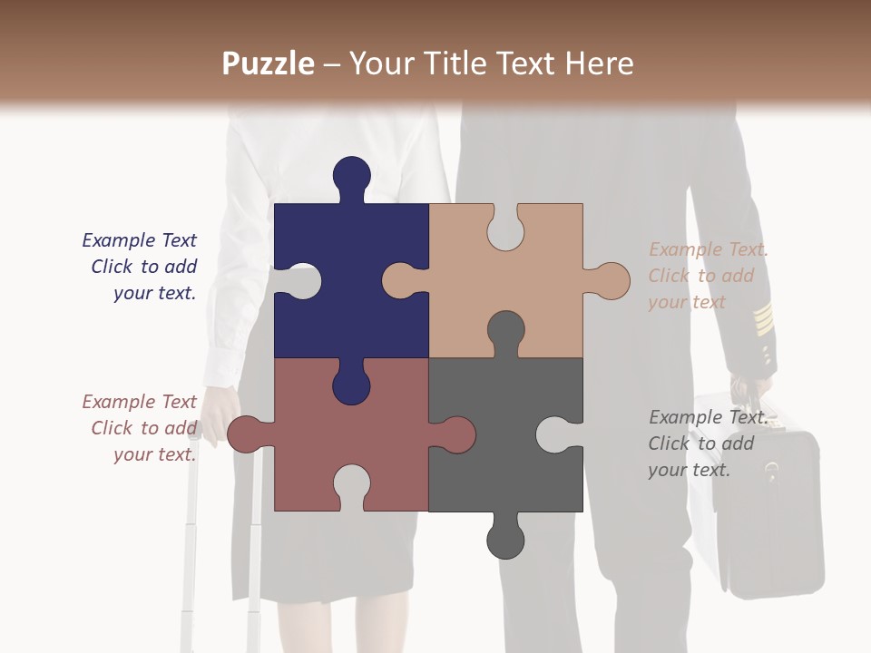 Men Stripes Baggage PowerPoint Template