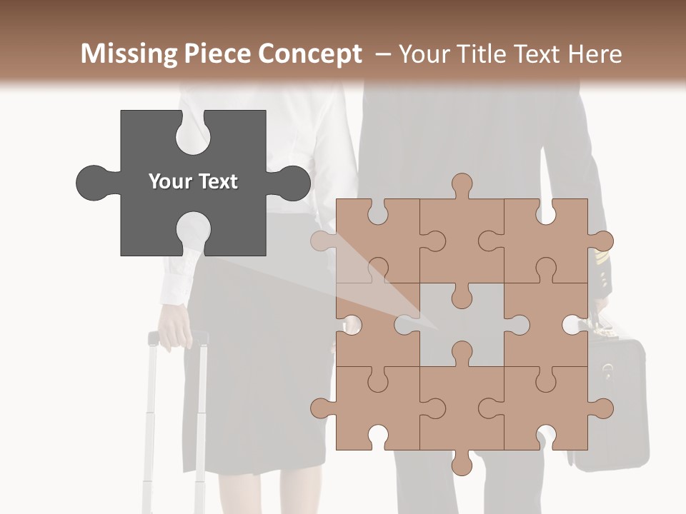 Men Stripes Baggage PowerPoint Template