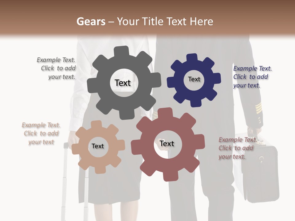 Men Stripes Baggage PowerPoint Template