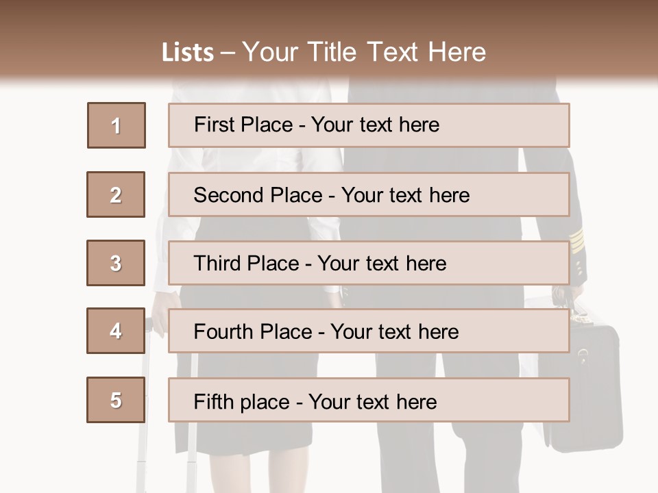 Men Stripes Baggage PowerPoint Template
