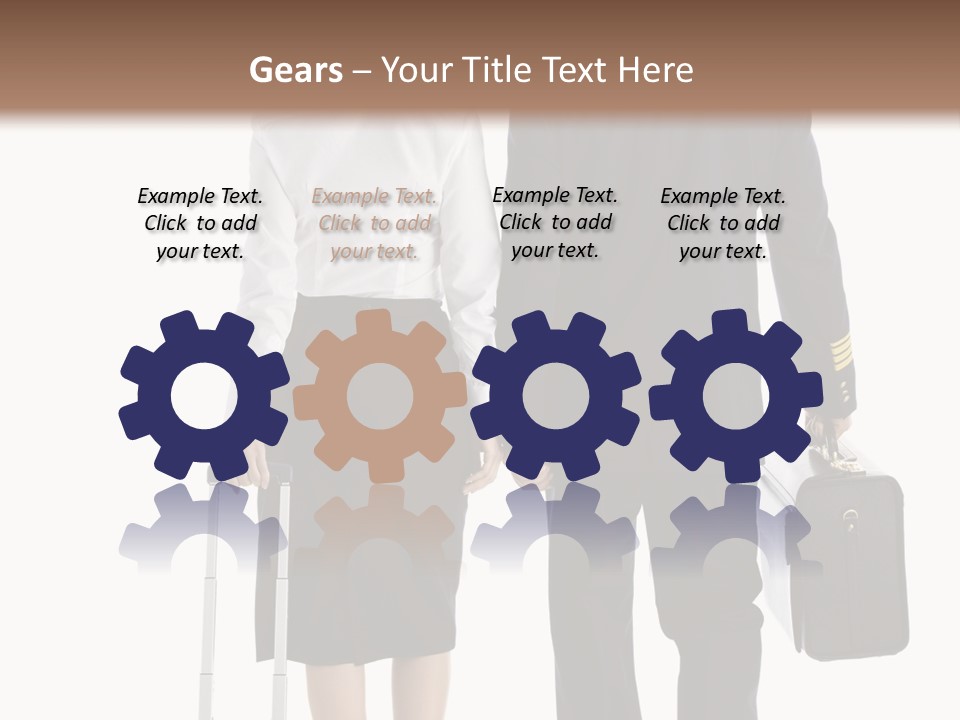 Men Stripes Baggage PowerPoint Template