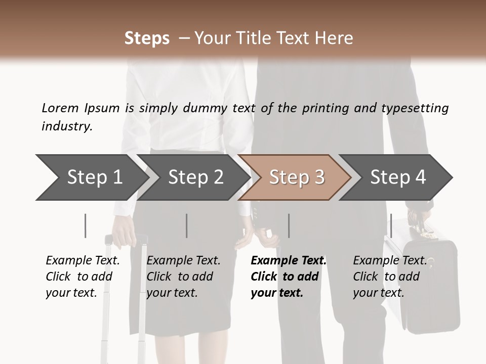 Men Stripes Baggage PowerPoint Template
