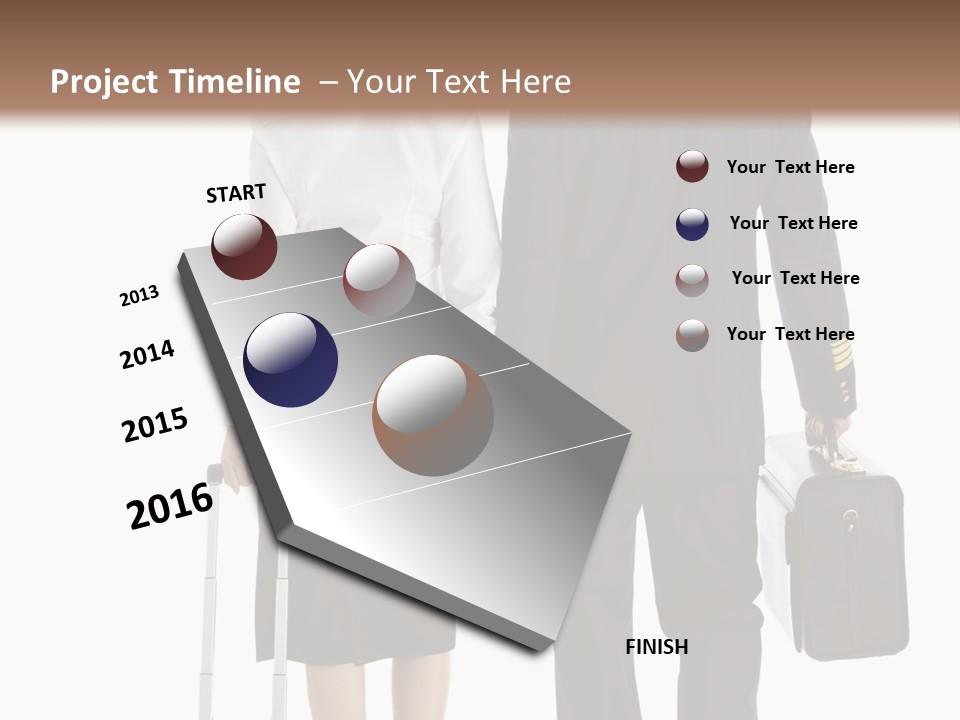 Men Stripes Baggage PowerPoint Template