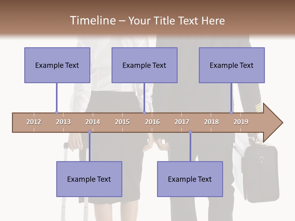 Men Stripes Baggage PowerPoint Template