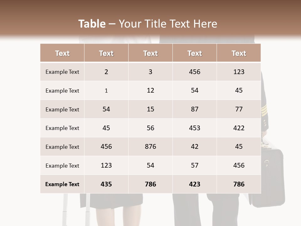 Men Stripes Baggage PowerPoint Template