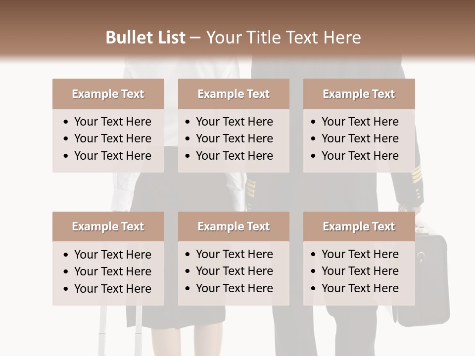 Men Stripes Baggage PowerPoint Template