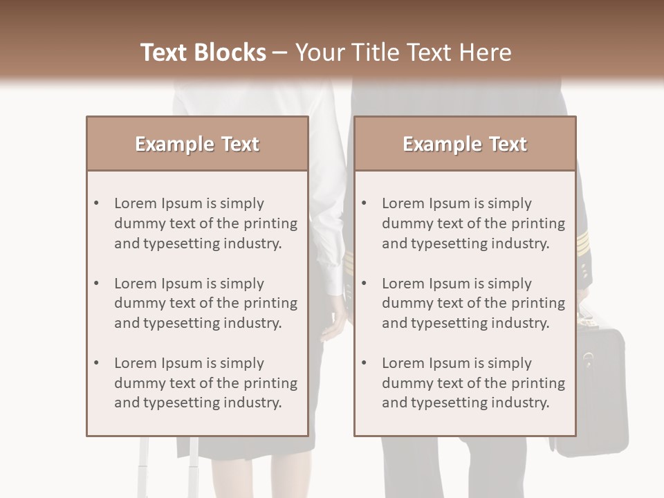 Men Stripes Baggage PowerPoint Template