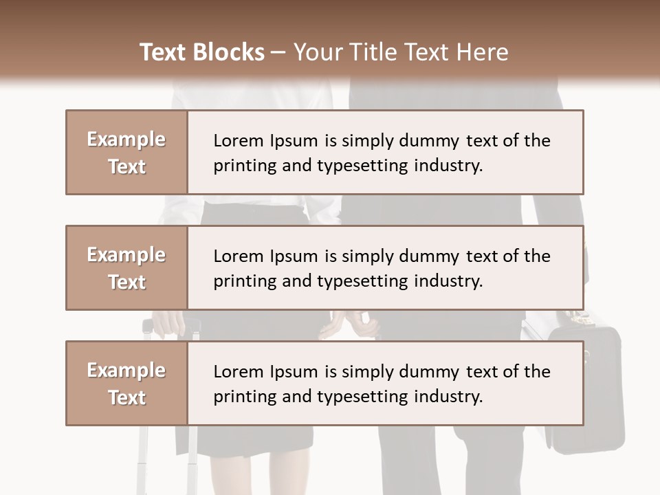 Men Stripes Baggage PowerPoint Template
