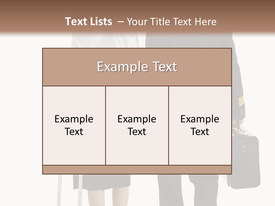 Men Stripes Baggage PowerPoint Template