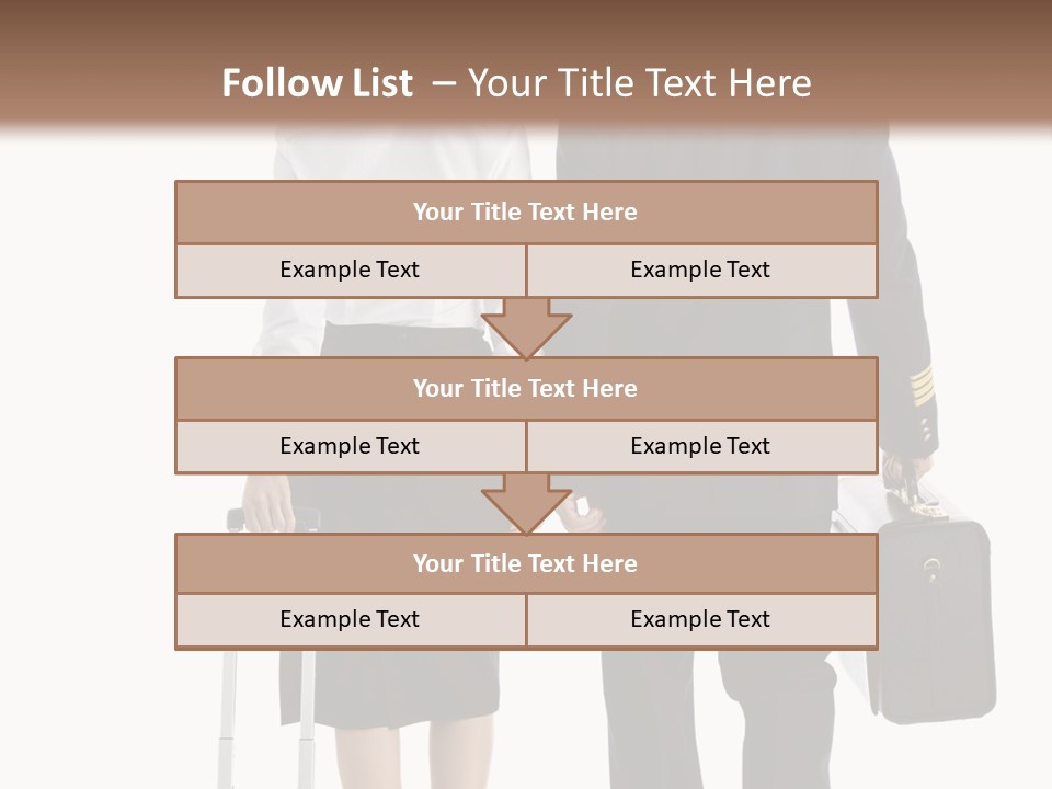 Men Stripes Baggage PowerPoint Template