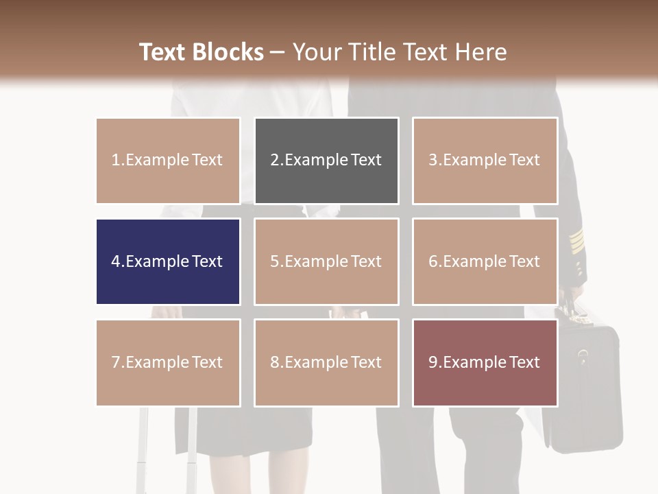 Men Stripes Baggage PowerPoint Template