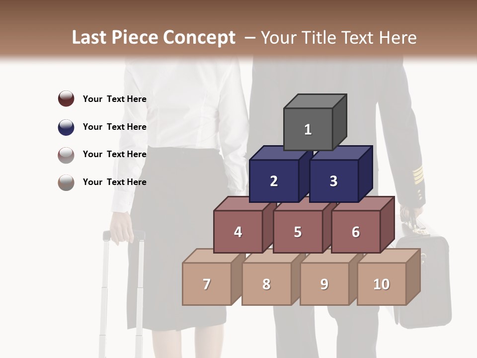 Men Stripes Baggage PowerPoint Template