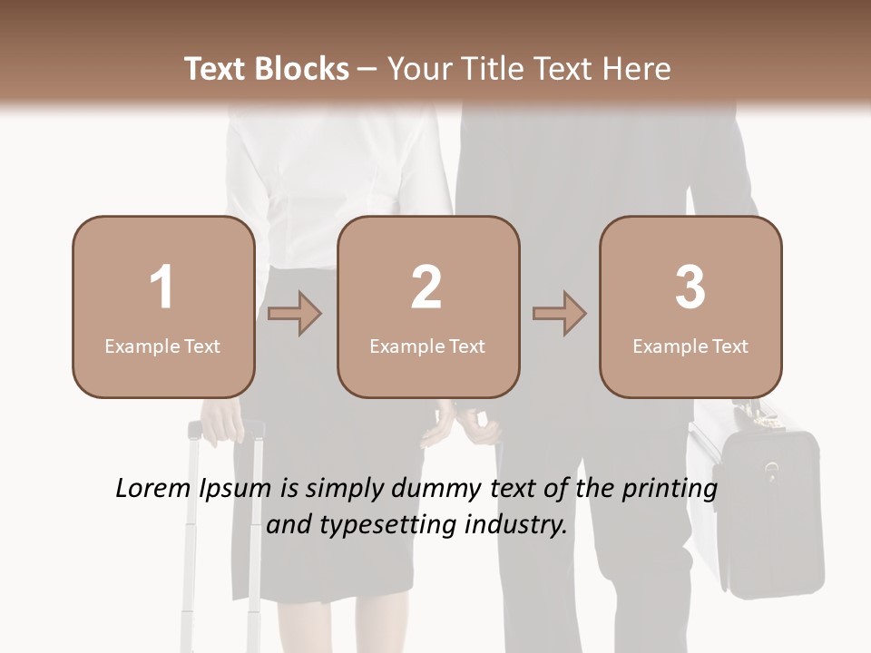 Men Stripes Baggage PowerPoint Template