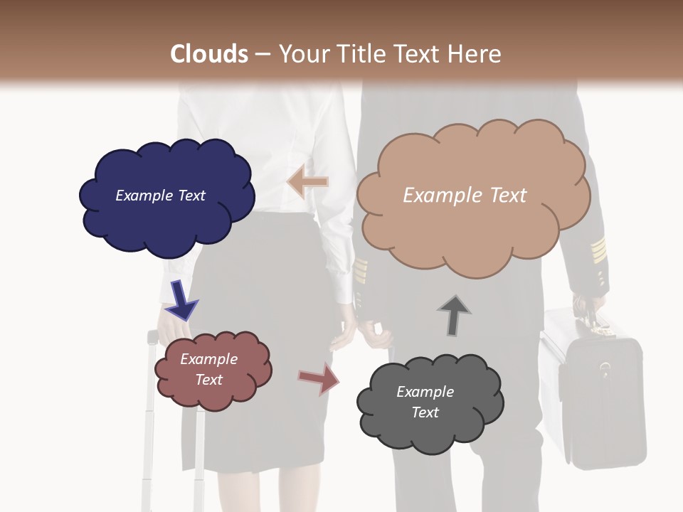 Men Stripes Baggage PowerPoint Template