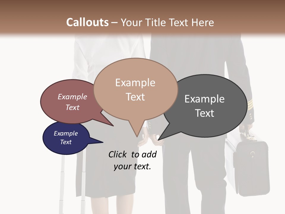 Men Stripes Baggage PowerPoint Template