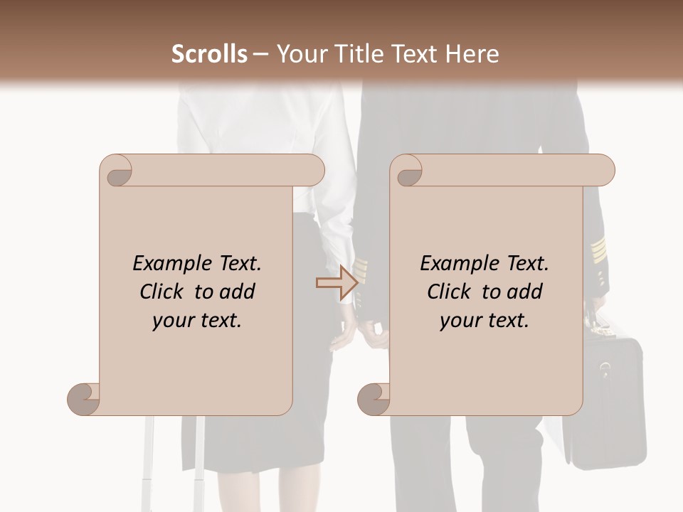 Men Stripes Baggage PowerPoint Template