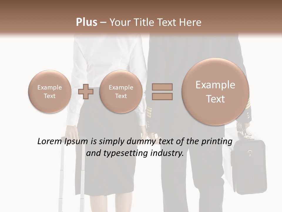 Men Stripes Baggage PowerPoint Template