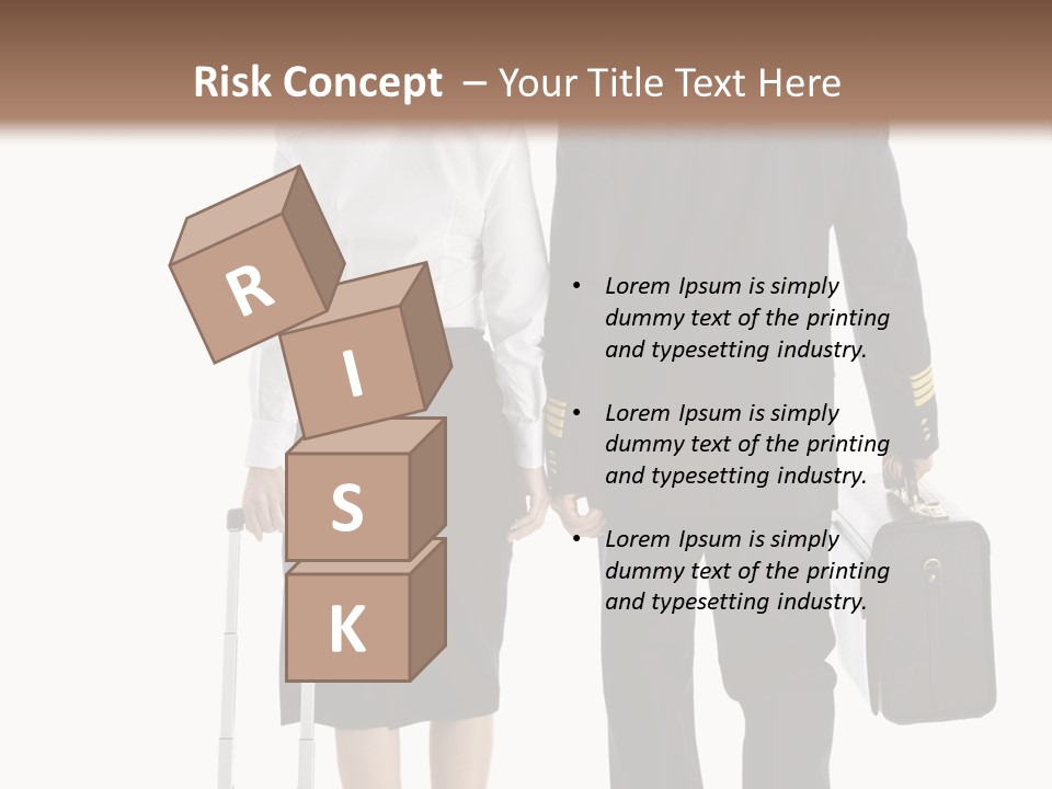 Men Stripes Baggage PowerPoint Template