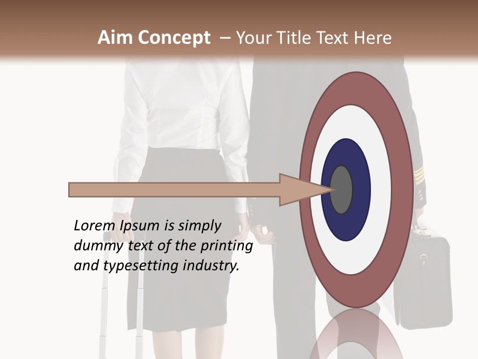 Men Stripes Baggage PowerPoint Template
