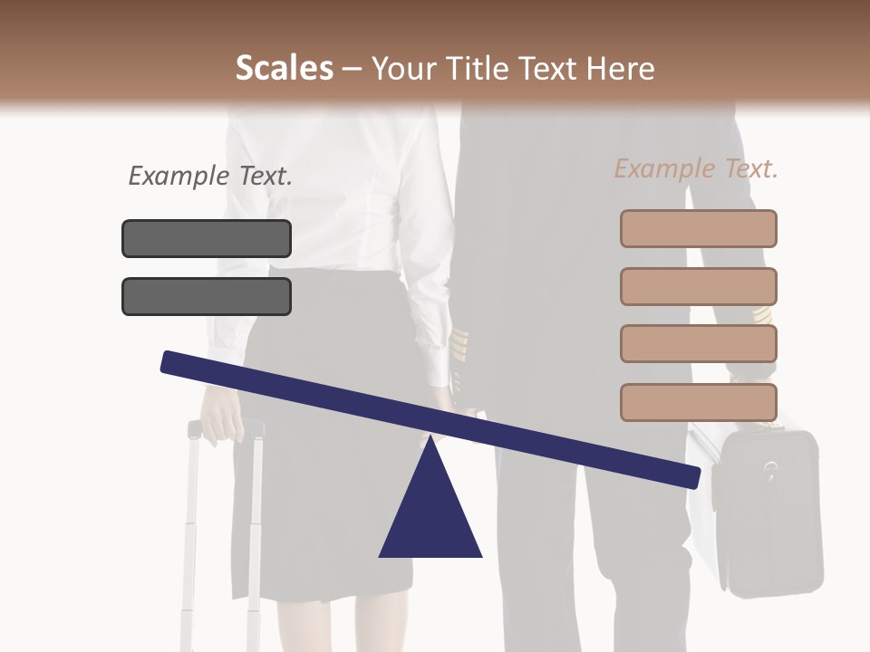 Men Stripes Baggage PowerPoint Template