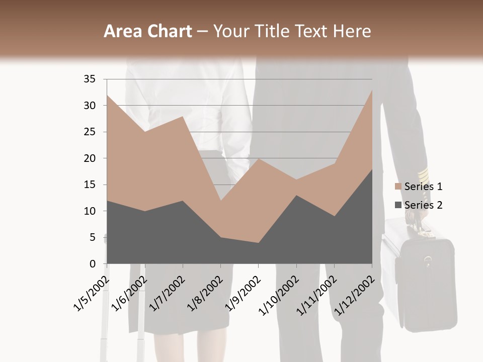 Men Stripes Baggage PowerPoint Template