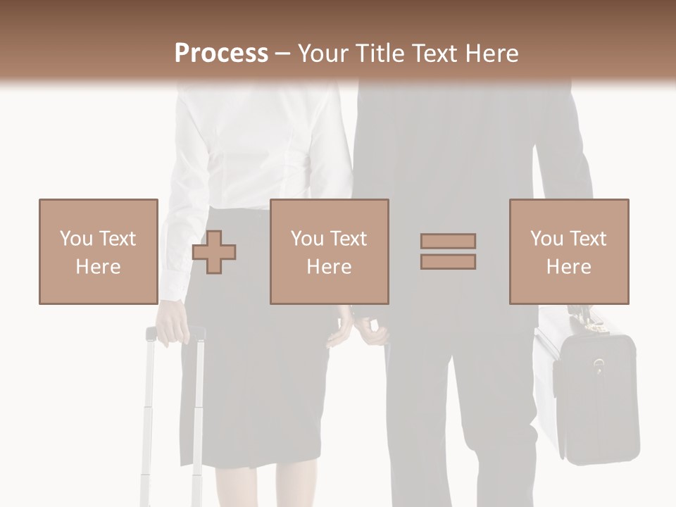 Men Stripes Baggage PowerPoint Template