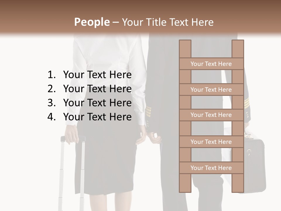 Men Stripes Baggage PowerPoint Template